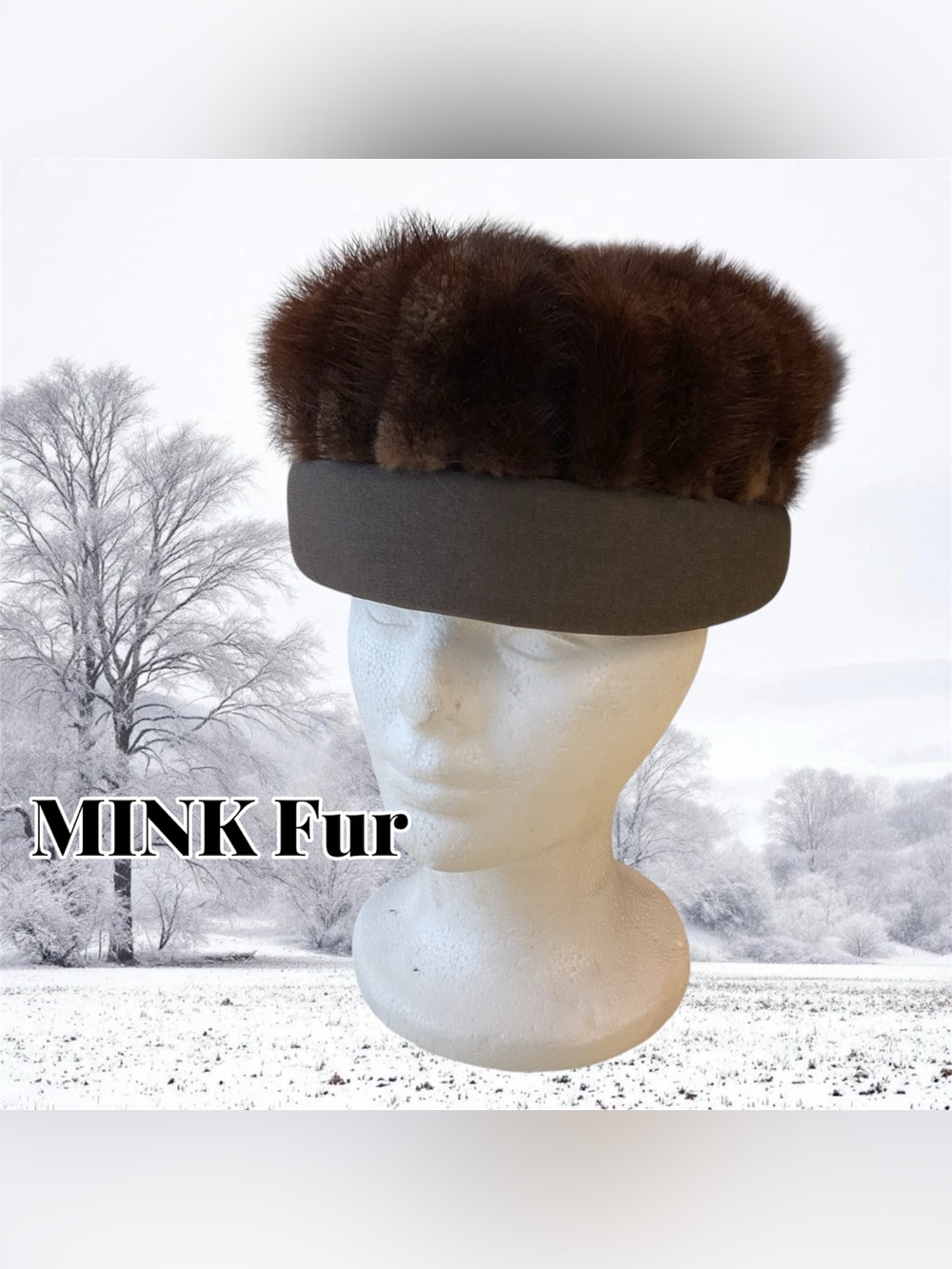 Mink Pillbox Hat